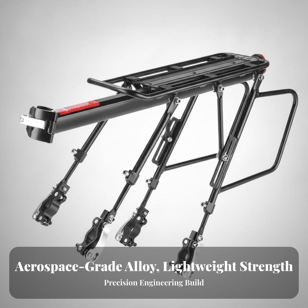 Rear Cargo Rack Aluminum Alloy Bike Sturdy for Commuting