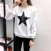 Women's Printed Loose Oversized Fleece Long Sleeved Sweatshirt
