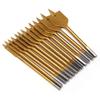 13pcs High Carbon Steel Paddle Flat Bits 1Celsius4in Hex Shank Wood Hole Cutter