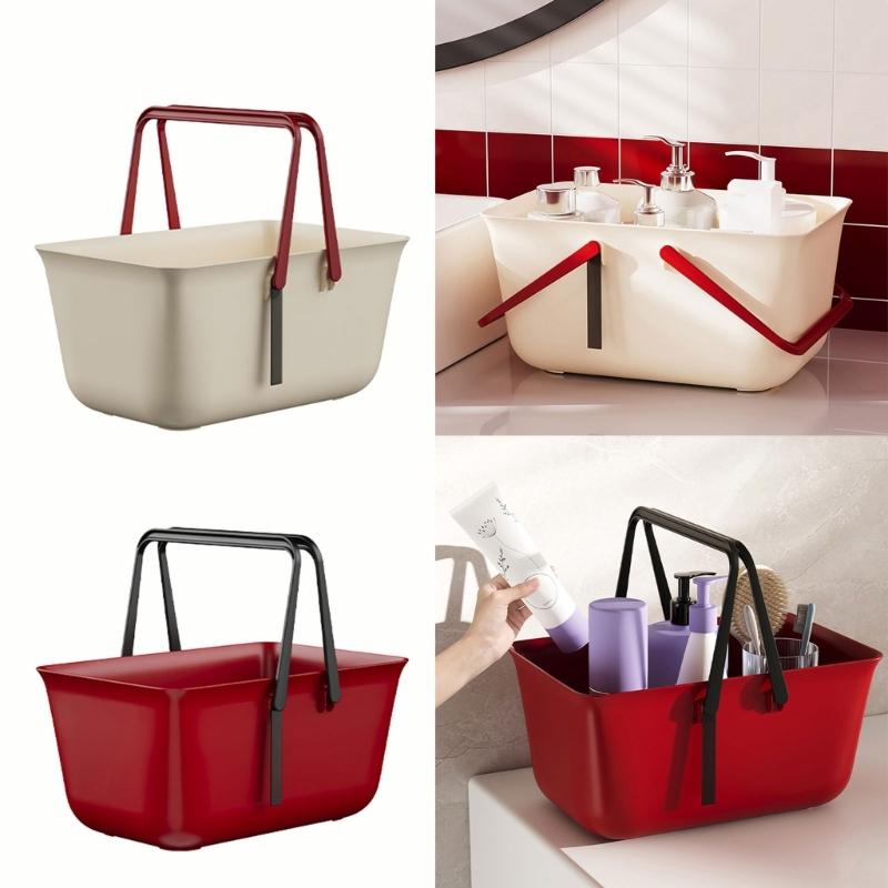 Atmungsaktiver Badezimmer-Aufbewahrungsorganizer mit Griff Tragbarer Duschkorb für Toilettenartikel und Badezimmer-Essentials