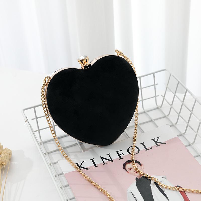 Bag Women's New Fashion Plush Heart-shaped Chain Small Bag Personalized Versatile Shoulder Messenger Bag