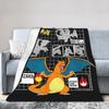 Pokemoned Charizard 006 Schematic Poster Knitted Blankets Fleece  Ultra-Soft Throw Blanket for Outdoor Travel Bedspread