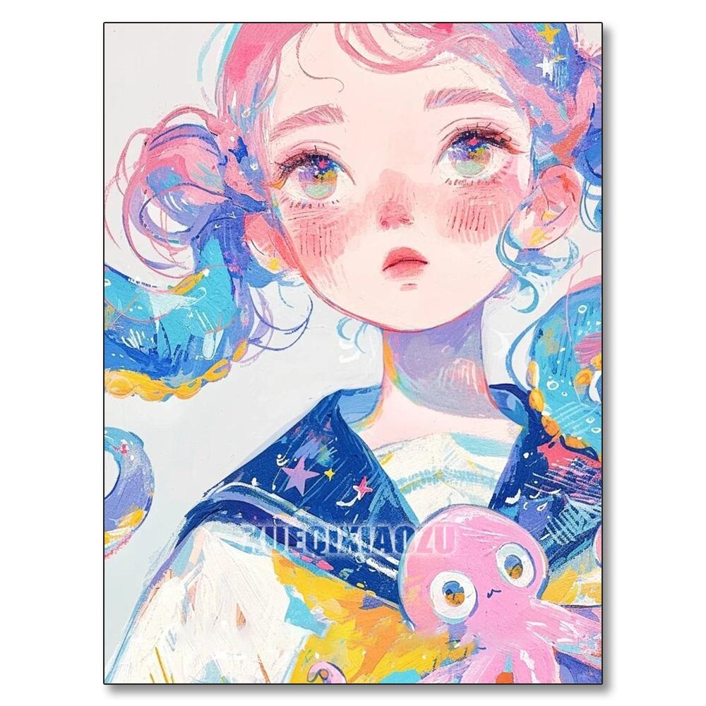 5D Cartoon Girl Diamond Painting Series Dreamy Art Full Diamond Mosaic Embroidery Cross Stitch Kit DIY Home Decor New Arrivals