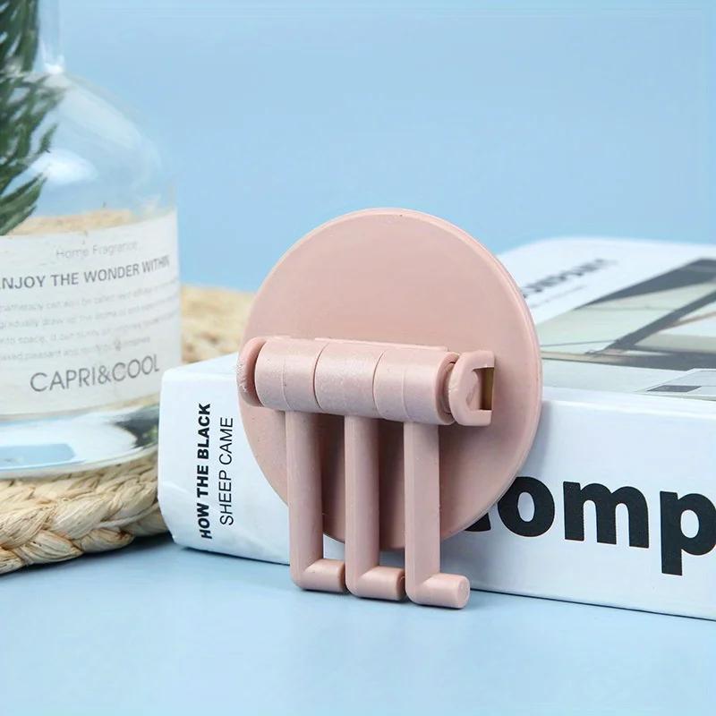 1 piece Use this self-adhesive 3-hook kitchen and bathroom organizer