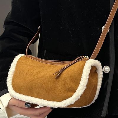 Wool Armpit Bag Crossbody Bag Women's Hair Fashion Women's Shoulder Bag Designer Purse and Handbag