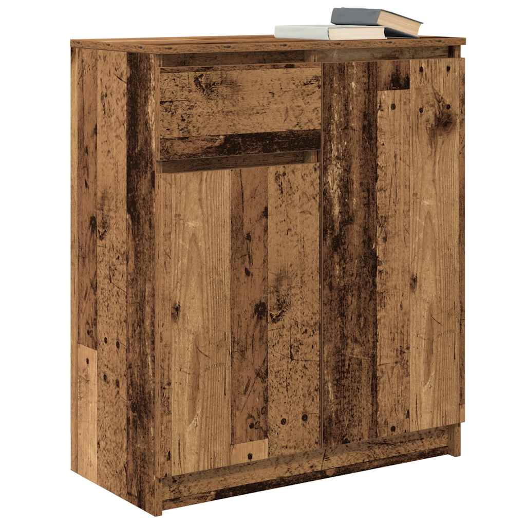 Sideboard with Drawer Rustic Wood Look 71 x 35 x 84 cm Engineered Wood