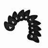 10Pcs   Neoprene   Iron   Cue Head   Cover with Number Letter(Black)