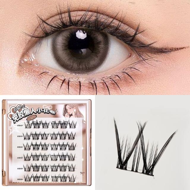 Mogugu - Glue-free Floral Multipack False Eyelashes Cluster U690 - Black - One Size