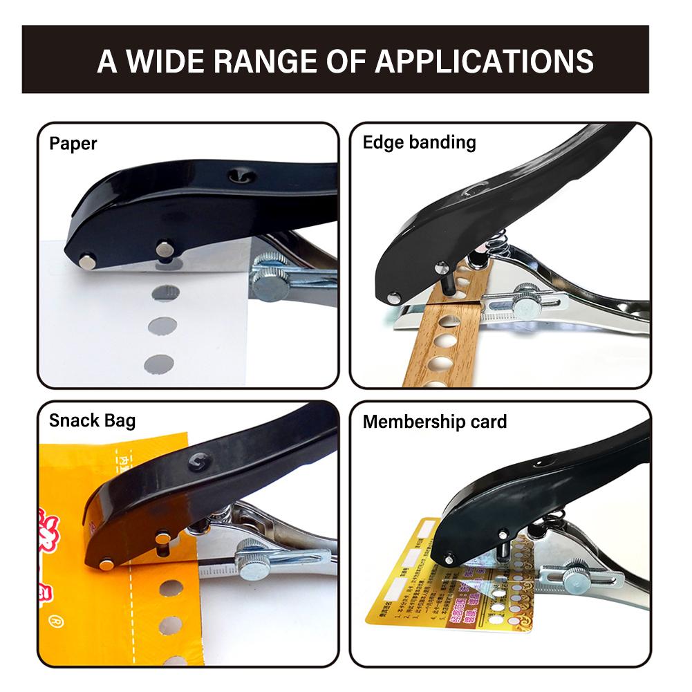 Hand-held Circle Hole Punch, Single Round Paper Punch, For ID Cards PVC Cards Badge Photos, Solves Uneven Holes & Difficult