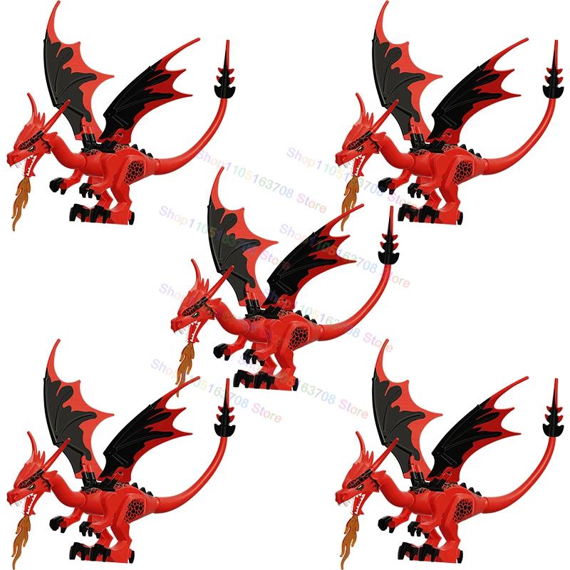 W1501 HOT Blocchi da Costruzione Drago Verde Drago Nero ali di fuoco Action Figures Modelli Accessorio Puzzle Bambini per Giocattoli Regali K2356