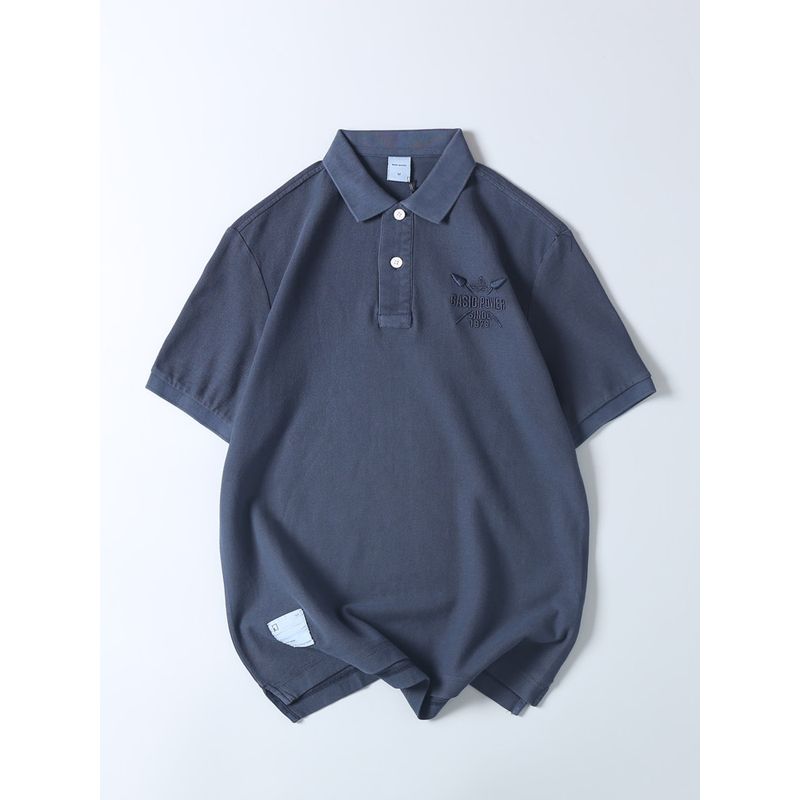 Trade Export Surplus Business Casual Polo Shirt for Men, Summer Turn-Down Collar Short-Sleeve T-Shirt, Versatile, Breathable, Loose Fit Half-Sleeve