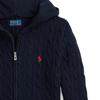 Polo Ralph Lauren Sweater FW24 Solid Color Logo Embroidered Hooded Long Sleeve Kids Sweater Navy-Blue 323951123-001