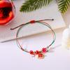 Trendige Weihnachten geflochtene Armbänder für Damen Herren Niedlicher Weihnachtsmann Mondglocken Anhänger Armbänder Schüler Neujahr Schmuck Geschenke