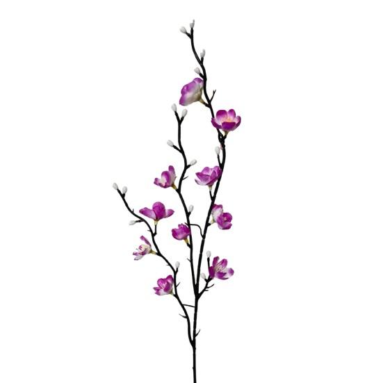 Artificial Plum Blossom Branch Fake Cherry Blossom Stems 21" Long Stem Faux Silk Flower for Wedding Home Office Bedroom Party Table Centerpiece
