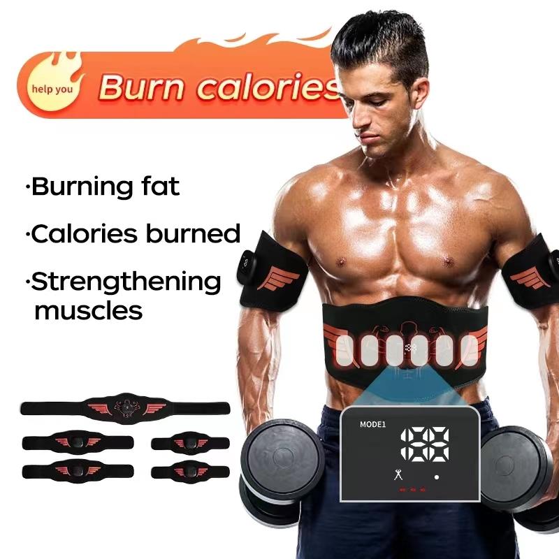 EMS Muscle Stimulator Abdominal Trainer Abs Toner Arm Belly Leg Exercise Workout Lose Weight Fat Burn Home Gym Fitness Equipment