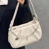 Sommar ny nischdesignväska dam veckad moln fyrkantig handväska axelväska mångsidig underarmsväska dam