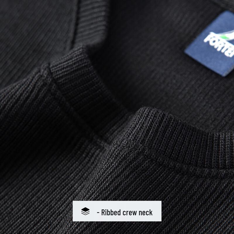 Futing Men's Easy-Care Anti-Wrinkle Round Neck Sweatshirt