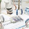 YUBX Masking Winter Blooming Floral Washi Tape Cute Thin DIY Gift and Decoration Tape, 60-Piece Set, Collection, Snowflakes, Strips, Crafts, Journals,