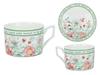 Filiżanka Ze Spodkiem Do Kawy Herbaty Porcelanowa Elegancka Na Prezent
