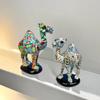Colorful Camel Figurine Table Decor Graffiti Animal Statue Resin Sculpture Home Room Office Indoor Ornament Desk Accessories