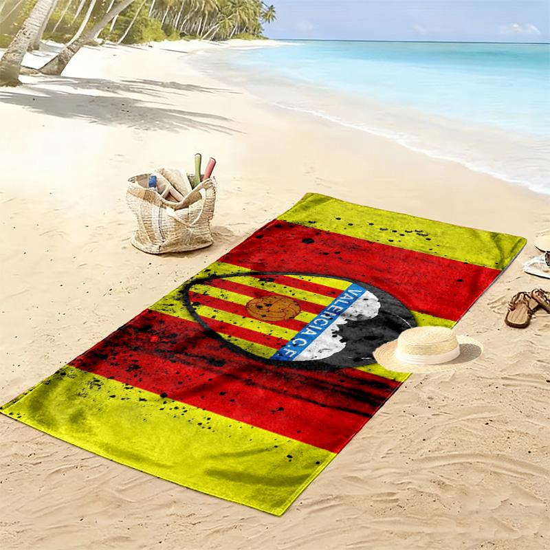 Valencia Club de Fútbol Print Beach Towel, Large Soft Quick Dry Towel for Beach Camping Swimming