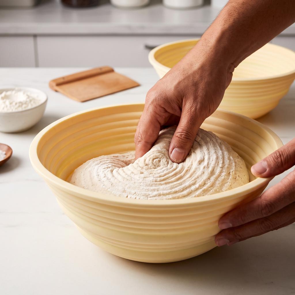 Proofing Baskets Set of 4 - Foldable Bread Banneton for and Dough Rising, Baking Supplies
