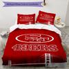 Set Biancheria da Letto Design San Francisco 49ers 1 Copripiumino + 2 Federe Morbido Traspirante Biancheria da Letto per la Casa