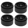 4Pcs RC Wheel Rim 1.9 Inch Aluminum Alloy Stable RC Car Wheel Hub for Axial SCX10 II III Black