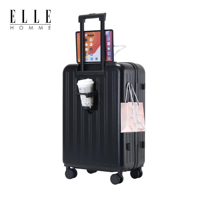 ELLE HOMME Fashion Front-Opening Carry-On Luggage