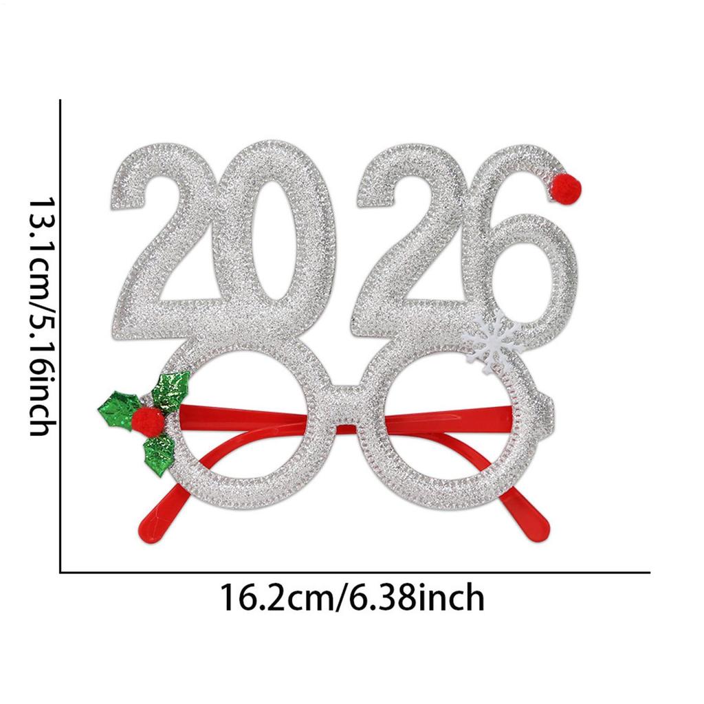 Fun Christmas Glasses 2026 Eyeglasses Props Decorative Props Glasses For Kids Teens Adults Attendees Hosts Night Celebration