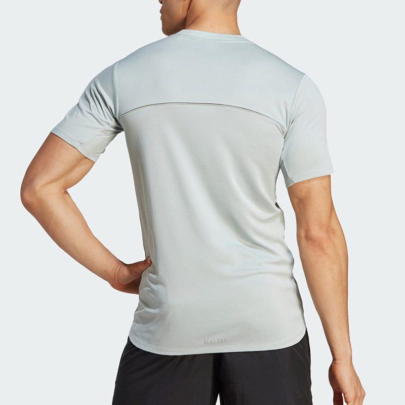 adidas T Shirts Men's Gray Crew Neck Moderate Straight Fit IM1110