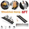 Portable Access Ramp Aluminum Folding Wheelchair Ramp with Anti-Slip Texture Reflective Edges for Stairs Threshold Vehicle Use