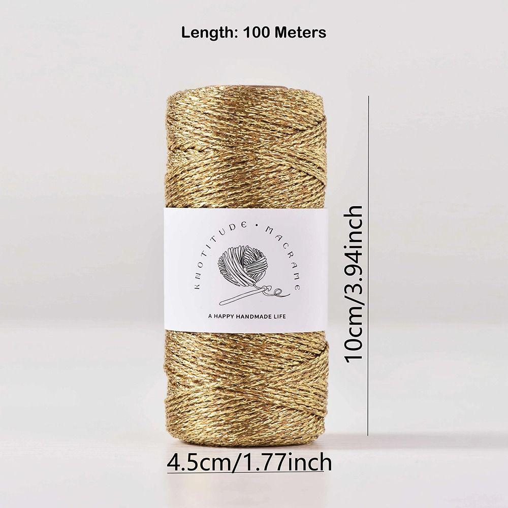 DIY Handgemacht Glitzer Gold Silber Schnur Faden Stricken Häkeln Handgewebter Draht Nähzubehör