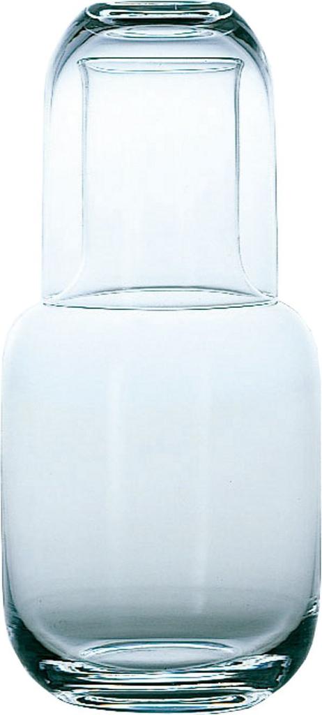 Toyo Sasaki Glass Water Bottle 760ml Jug 1 Crown Cup 1 Made In Japan 60714