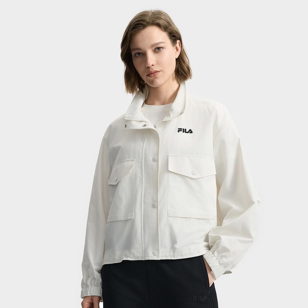 New FILA HERITAGE Jacket Women's Cloud White F11W538702FWT