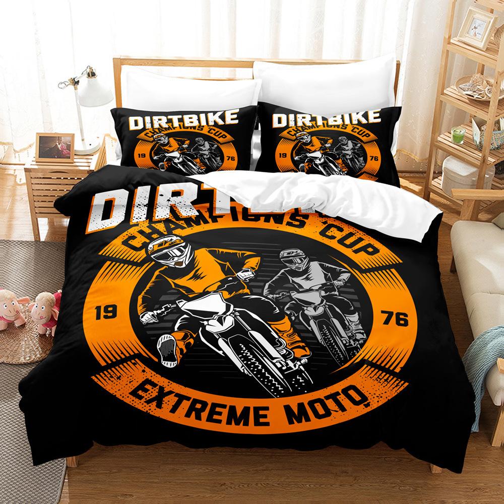 Vintage Harley Serie Neue Bettwäsche Studentenwohnheim Dreiteiliges Set
