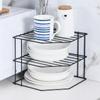 Kitchen Storage Corner Shelf Seasoning Pot Bowl Dish Glasses Countertop Organizer Rack 3 Tier Removable Cosmetic Makeup Holder