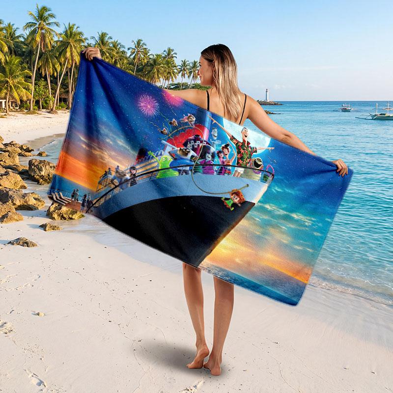 Large Beach TowelHotel Transylvania Soft Absorbent Towel Beach Bath Home Use
