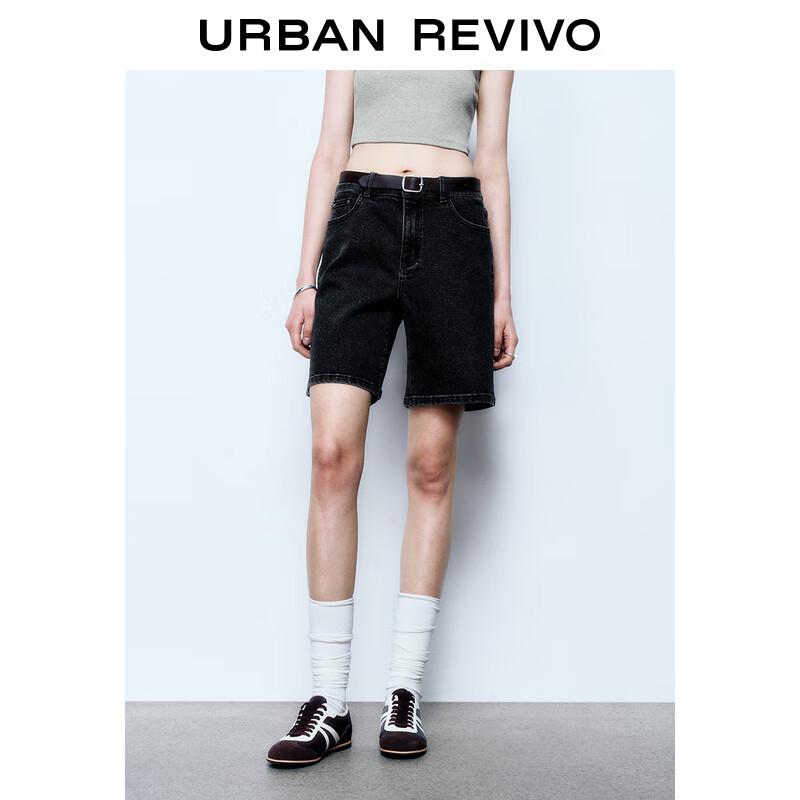 

Женские джинсовые шорты UR 2025 Весна с асимметричным низом и эффектом стирки 26