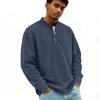 Men’s Ribbed Knit Pullover Half Zip Long Sleeve Casual Stand Collar Top for Everyday Wear Lightweight Sweater Style