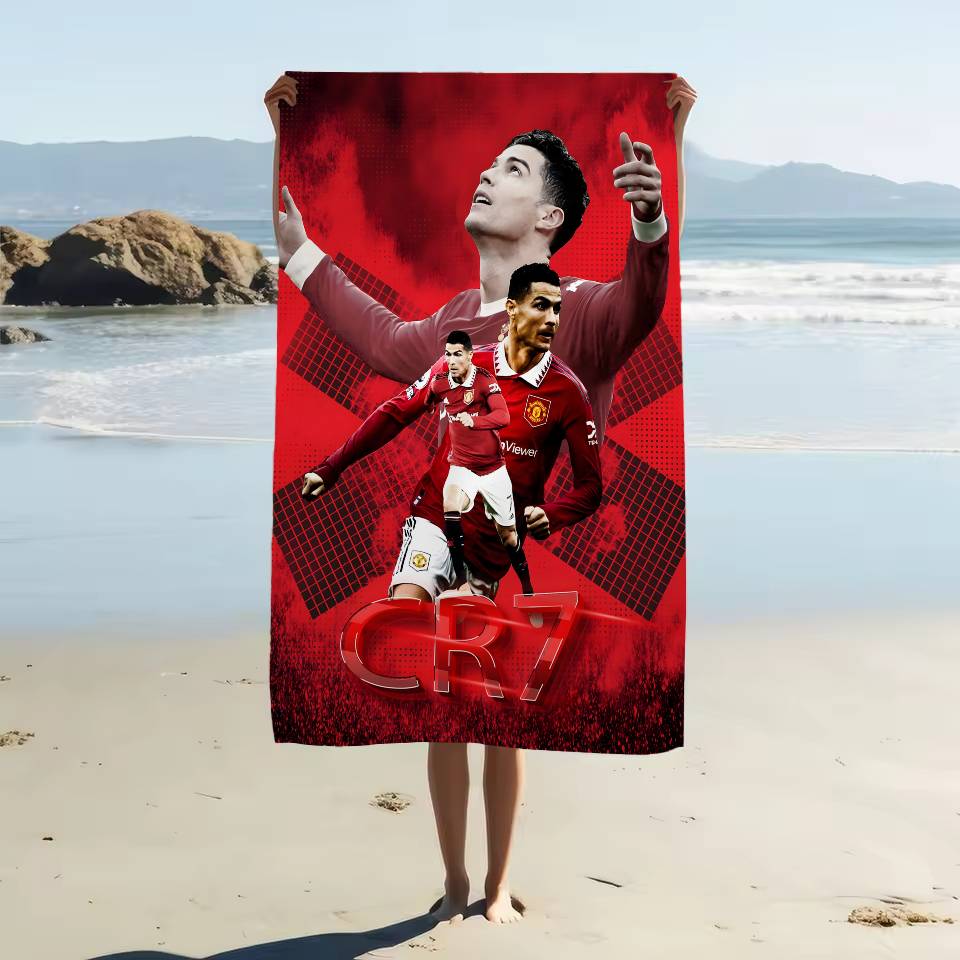 C-Cristiano R-Ronaldo CR-7 Asciugamano da Spiaggia in Microfibra Assorbente Asciugatura Rapida Morbido Yoga Nuoto Resort Arrampicata su Montagna Asciugamano