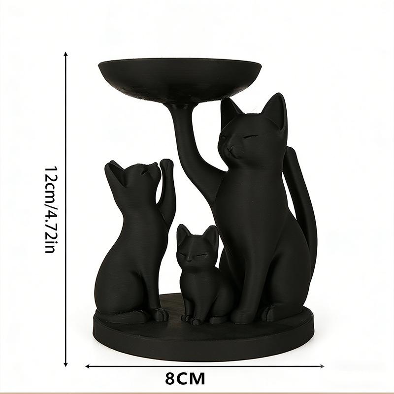 Black Cat Jewelry Tray, Desktop Jewelry Storage Tray, Decorative Items For Home Desktop Decoration & Storage Makeup Storage