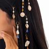 Turquoise Copper-Plated Hair Clip & Seashell Pearl Headdress Set