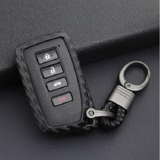 Car Key Fob Chain Case Accessories For Lexus IS ES NX RX GS LX RC Carbon Fiber