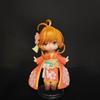12cm Q Version KINOMOTO SAKURA And Friends  Kimono GK Statue Collectible Kawaii Figurine Model Desktop Decor Gift Toys