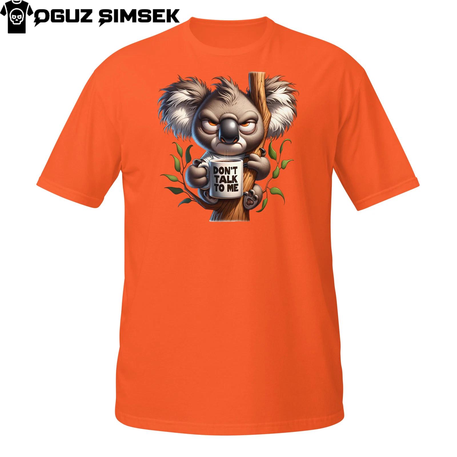 Koala Coffee Shirt | Grumpy “Don’t Talk to Me” Mood Tee Unisex Shirt XL