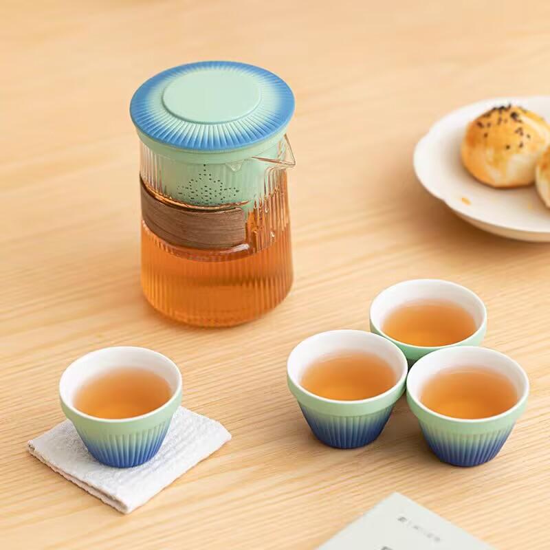 Portable Travel Tea Set Small Set Simple Outdoor Teapot Teacup Simple Modern Women'S Camping Express Cup