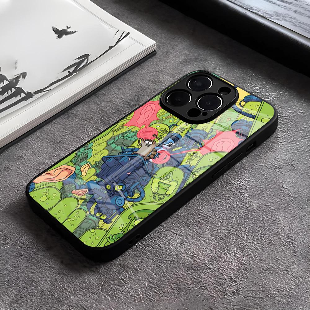 Cartoon Regulars Show Phone Case For IPhone 17 15 Pro Max 12 16 14 Plus 11 13 Pro X XR XS 7 8 Plus SE Glass Cover