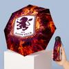 Aston Villa Football Pattern Printed Mini 5 Folds 8 Ribs Compact Umbrella Windproof Waterproof Lightweight Portable Folding