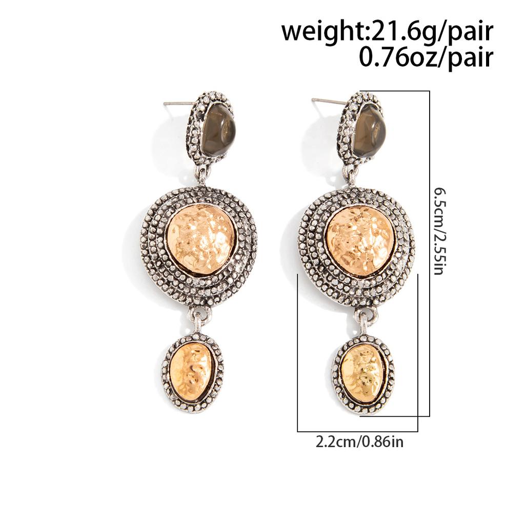 Vintage Metal Pendant Flower Earrings for Women Vacation Stages and Music Festivals Fashion Ethnic Daisy Drop Ear Jewelry Hot Sale Party Gift